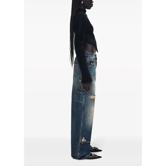 Marc Jacobs Hairy Grunge Pointed Sweater Cropped Black XS NEW Sample - Picture 2 of 9